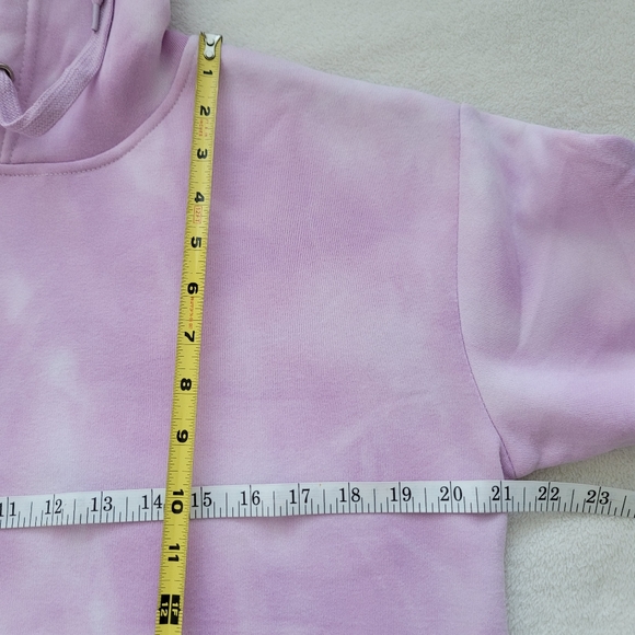 Tie-Dye Pullover Hoodie | NWOT Pink & White Ladies Small Active by Seven - Picture 3 of 15